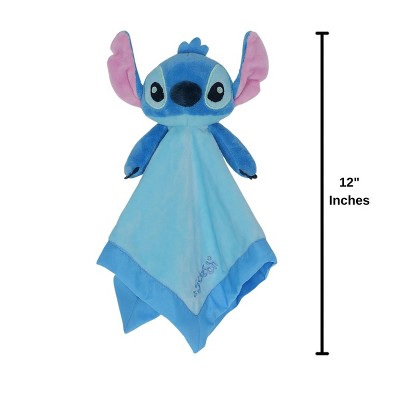 Disney Stitch Blue Plush Baby Security Blanket Toy