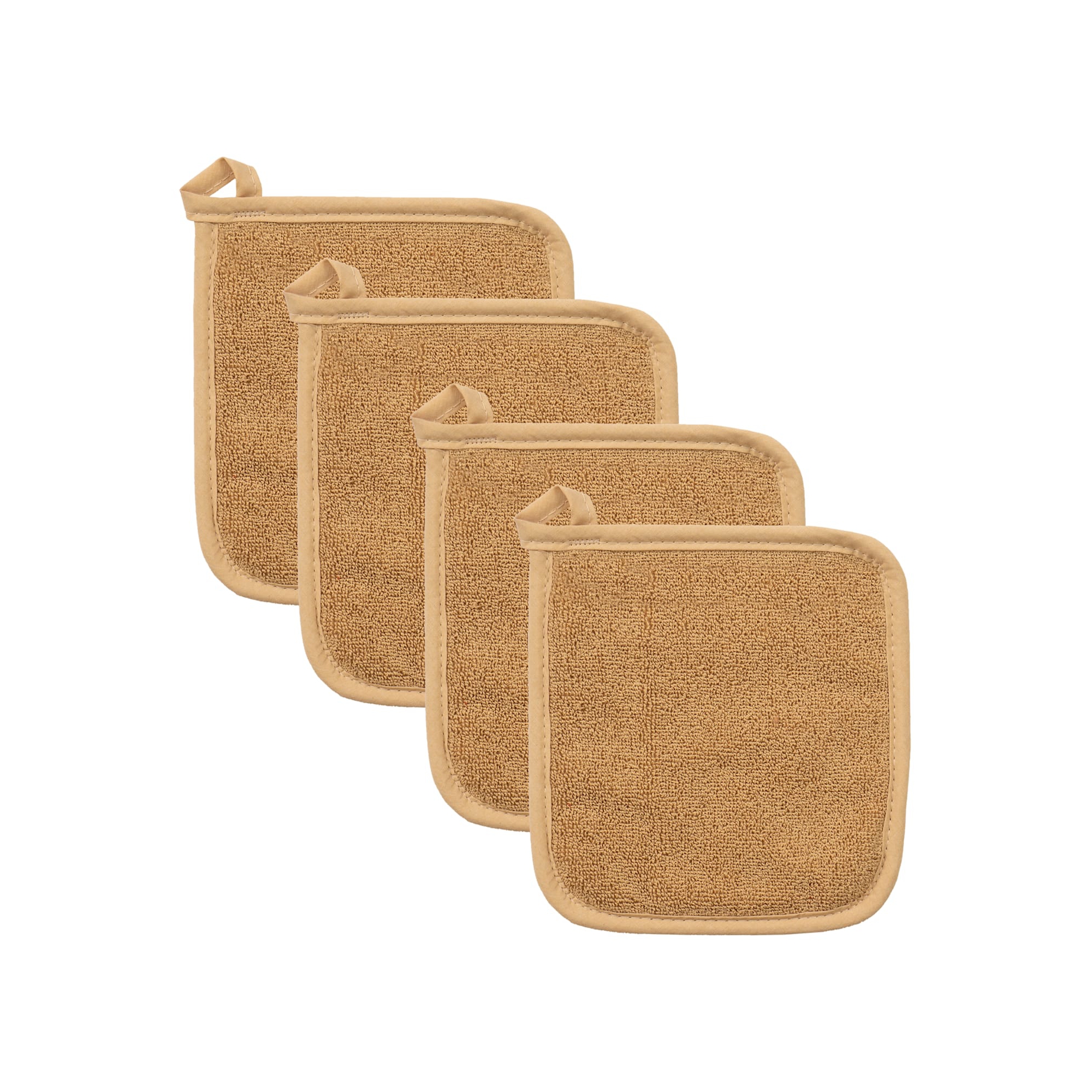John Ritzenthaler Co. Ritz 4-Pack Terry Pot Holder Set, Straw