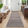Modern Striped Rug  Soft Low Pile Area Rug for Living Room Bedroom Neutral Carpet with Non Slip Backing Contemporary Floor Rug for Home Decor - 2 of 4