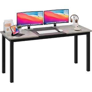 Simple Computer Desk, 63 Inch Study Writing Study Desk Workstation Simple PC Work Desks - 1 of 4