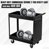 2 Tray Tool Cart, 400 LBS Capacity Rolling Tool Carts On Wheels, Heavy Duty Utility Cart with Pegboard, Mechanic Tool Storage Cart - 2 of 4