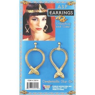 Forum Novelties Economy Metal Snake Costume Earrings