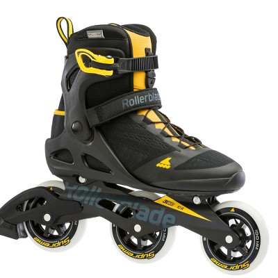 Rollerblade Macroblade 100 3WD Men's Adult Outdoor Fitness Inline Roller Skate Size 9.5, Black and Yellow