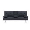 NicBex Modern Leather Tufted Loveseat Sofa Couch with Foldable Cup Holder & Sturdy Legs,2-Seat Lounge Sofa for Living Room,Apartment - 3 of 4