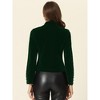 INSPIRE CHIC Women's Vintage Stand Collar Open Front Button Decor Velvet Jackets - 3 of 4