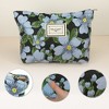 Unique Bargains Women's Canvas Makeup Bag Black Blue - 3 of 4