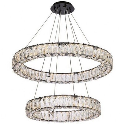Elegant Lighting Monroe 2 - Light Chandelier in  Black