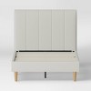 Twin Bed Cream - Room Essentials™: Upholstered Headboard, Plywood Frame, No Box Spring Needed - image 3 of 4