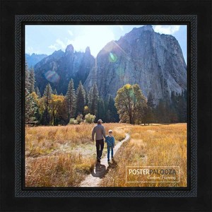 PosterPalooza | Square Traditional Black Picture Frame - UV Acrylic, Foam Board Backing, Hanging Hardware - 1 of 4