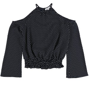 bar III Womens Cold Shoudler Halter Top Shirt - 1 of 2
