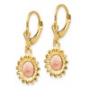 Black Bow Jewelry Two Tone Sunflower Lever Back Earrings in 14k Yellow and Rose Gold - 2 of 4