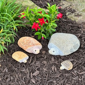 Families of Boulder Turtles – Hand-Carved Granite Turtle Sculptures - 1 of 4