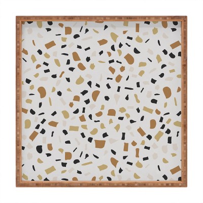 17" Wood Alisa Galitsyna Terrazzo Large Square Tray - society6