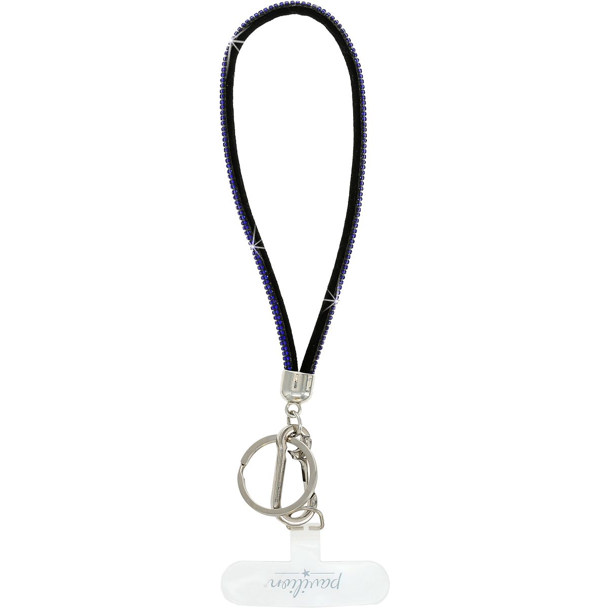 Pavilion Gift Company - Cobalt Wristlet - Soft Gemmed Phone Wrist Strap - Cell Phone Accessories