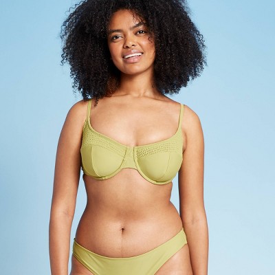 green underwire bikini