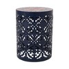 Osparple Outdoor Table with Lace-cut Pattern, Transitional Mosaic Patio Side Table with Ceramic Tile Top, Outdoor End Table for Patio - 2 of 4