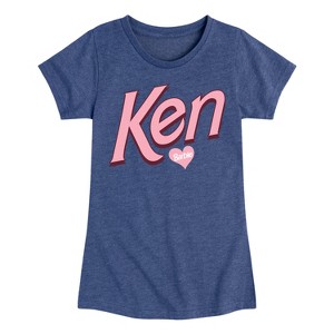 Girls' - Barbie - Ken Hearts Barbie Fitted Short Sleeve Graphic T-Shirt - 1 of 3