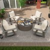 YARDSIGHT  Outdoor Swivel Patio Chairs with 360° Rotation, All-Weather PE Wicker Armchairs with Cushions for Garden, Deck, Porch, and Backyard - 2 of 4