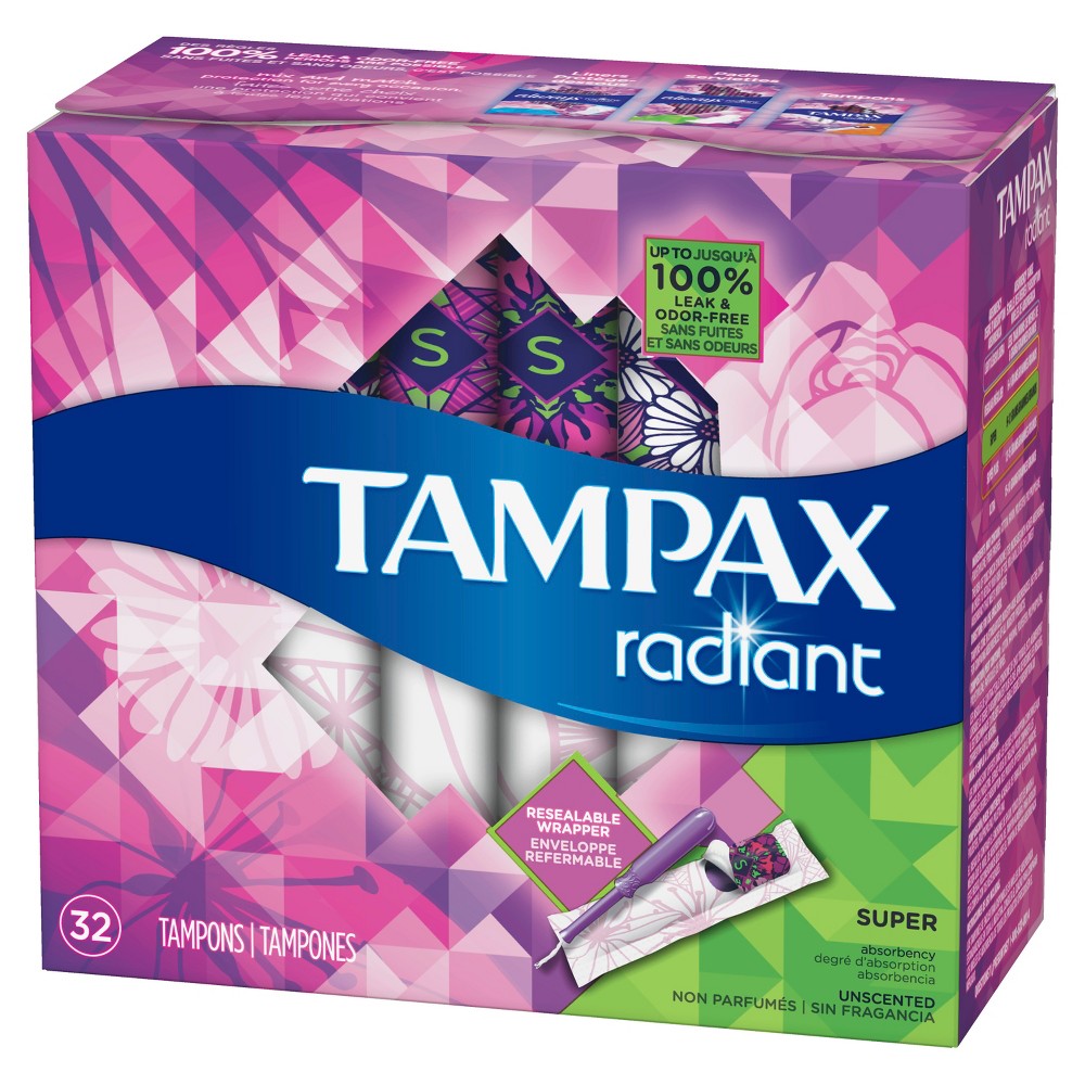 UPC 073010015364 product image for Tampax Radiant Tampons - Super Absorbency - Plastic - 32ct | upcitemdb.com