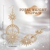 Mardi Gras Gold Earrings for Women - Sun Moon Star Celestial Huggie Dangle Earrings, Hypoallergenic Greek Mythology Boho Witchy Jewelry - 4 of 4