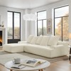 GDFStudio Tyler Modern 110" Velvet Compressed Foam Floor L-Shape Sectional Sofa - 2 of 4