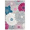 Modern Floral Rug Washable Area Rug Farmhouse Living Room Bedroom Rug Carpet - 2 of 4