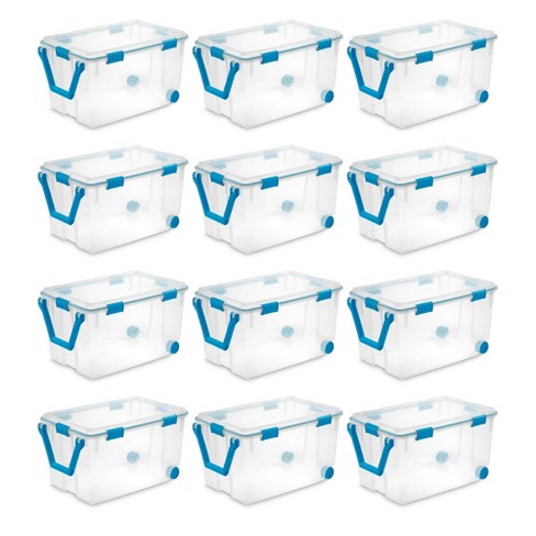  IRIS USA 12 Quart Stackable Plastic Storage Bins with Lids and  Latching Buckles, 6 Pack - Clear, Containers with Lids and Latches, Durable  Nestable Closet, Garage, Totes, Tubs Boxes Organizing : Everything Else