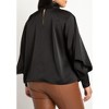 ELOQUII Women's Plus Size Draped Neck Satin Blouse - image 3 of 4