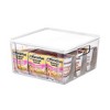 Rosanna Pansino x iDesign Recycled Plastic Open Front Kitchen Storage Bin with Lid, Clear Bin/Marshmallow Lid, 12" x 12" x 6" - 4 of 4