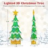Angel Sar 5.2ft Lighted Christmas Tree with 34 Strawberry Bulbs, IP44 Waterproof Outdoor/Indoor LED Tree with Star Topper, Green & Yellow - 3 of 4