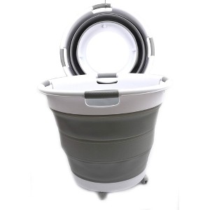 SAMMART Collapsible Laundry Basket with wheels - 1 of 4