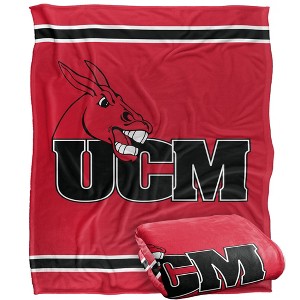 University Of Central Missouri Primary Logo Stripes Silky Touch Blanket White 50x60 - 1 of 4
