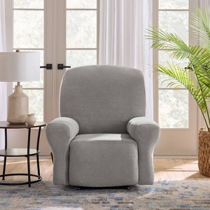 Hillsdale Furniture Queen Lusso Upholstered Faux Leather Headboard Gray: Transitional Style, Polyester, Foam-Filled - 1 of 4