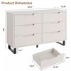 6 Dresser For Bedroom, 47.2" Wide Dresser, Freestanding Vertical Drawer Cabinet With Storage, Wooden Closet Storage Chest For Living Room - 4 of 4