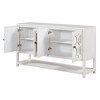 NicBex 60" Retro Sideboard,Kitchen Storage Cabinets with 4 Mirrored Doors and Spacious Shelves for Kitchen and Dining Room,White - 4 of 4