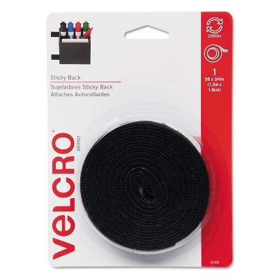 Velcro® 90087 3/4 x 5' White Sticky-Back Hook and Loop Fastener Tape Roll  with Dispenser