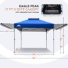 EAGLE PEAK 17x10ft Pop Up Canopy with Awnings, Heavy Duty Instant Beach Sun Shelter with Adjustable Dual Half Awnings, 4 Sandbags - 3 of 4