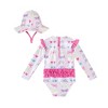 Andy & Evan  Infant  Sunglasses Print Ruffle Back Rashguard w/Hat - 2 of 4