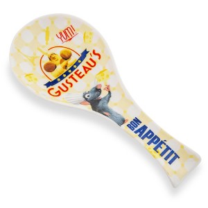 Silver Buffalo Disney Pixar Ratatouille Icon Collage "Bon Appetit" Ceramic Spoon Rest Holder - 1 of 4