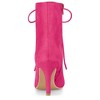 Allegra K Women's Pointy Toe Zip Lace Up Stiletto Heel Ankle Boots - 3 of 4