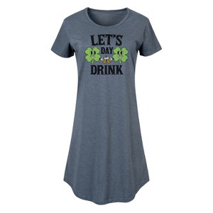 Women's - Instant Message - Lets Day Drink Graphic T-shirt Dress - 1 of 4