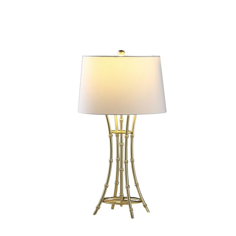 29.25&#34; Kiara Modern Bamboo Metal Table Lamp Satin Gold - Ore International, 2 of 5