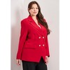 Avenue Women's Plus Size Cool Hand Double Breasted Blazer - 4 of 4