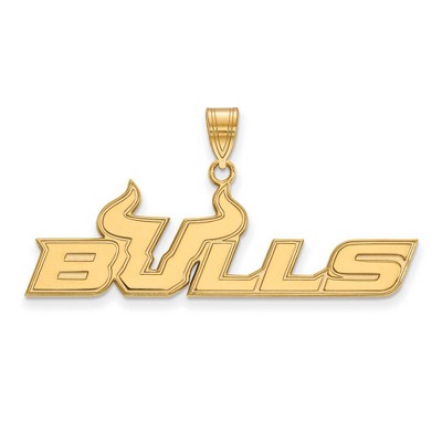 Black Bow Jewelry 14k Yellow Gold South Florida Bulls NCAA Large Pendant