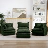 KWPZQEB 102" Modular Sectional Sofa, L Shaped Couch Set with Movable Ottoman, Chenille 3-Seater Cloud Couch with Throw Pillows for Living Room - 2 of 4