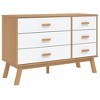 vidaXL Drawer Cabinet OLDEN White and Brown Solid Wood Pine - 2 of 4