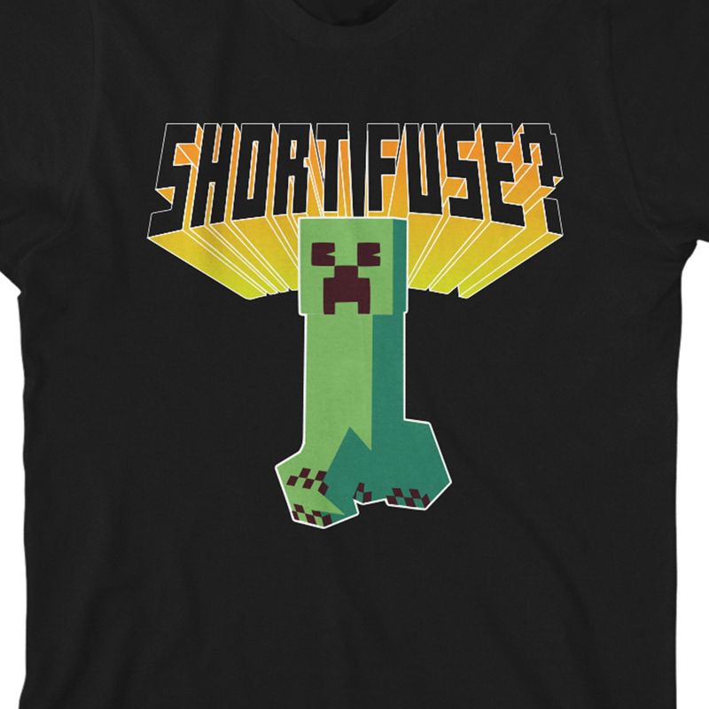 Minecraft Short Fuse Crew Neck Short Sleeve Black Youth T-shirt, 2 of 4