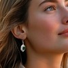Ross-Simons Opal, 2.90 ct. t.w. Emerald and 1.00 ct. t.w. White Zircon Drop Earrings in Sterling Silver - 2 of 3