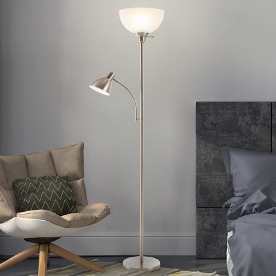 silver torchiere floor lamp