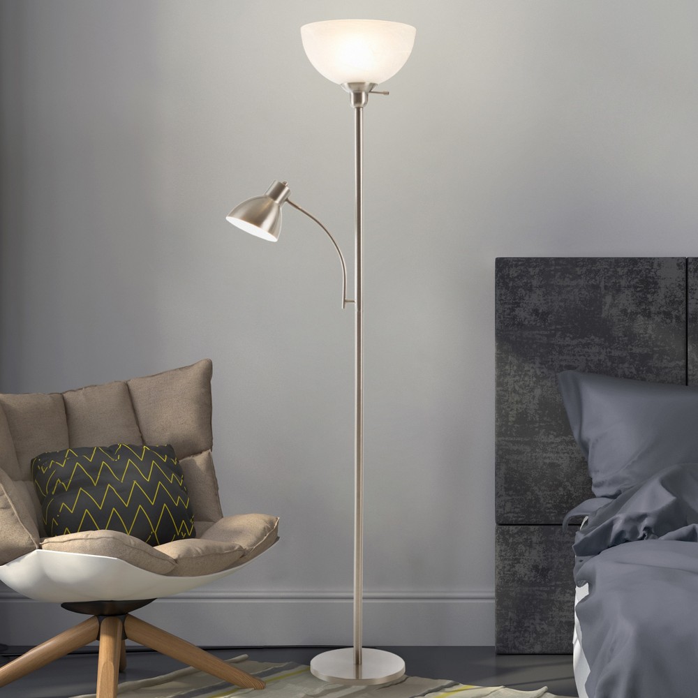 UPC 192664175795 product image for Torchiere Floor lamp Silver (Includes LED Light Bulb) - Lavish Home | upcitemdb.com